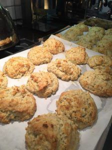 some cookies are sitting on a counter top