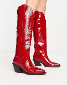 Knee Boot, Red Boots, Walk This Way, Love At First, Sunglasses Shop, Red Shoes, Insta Fits, Contrast Stitch, Red Fashion