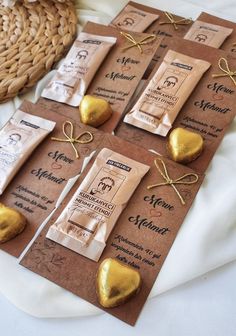 chocolates wrapped in brown paper and tied with twine on top of each other