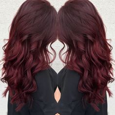 Ruby Red Hair, Trendy Fall Hair Color, Dark Red Hair Color, Hair Color Guide, Red Balayage, Long Hair Pictures