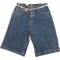 Talk About A Throwback To The 1990s. Check Out These Nos Vintage Tommy Hilfiger Jean Shorts Men's 34 Red White Blue Waistband W/Tags Just An Incredibly Cool Find. Could Not Find The Exact Same Shorts Using Google. Vintage And Cool Please Ask Questions Before You Bid/Buy. The Item In The Picture Is The Item You Will Receive. We Package Items Very Carefully To Ship In The Hopes It Arrives Safely To Your Doorstep. Vintage Tommy Hilfiger Jeans, Mens Jean Shorts, Tommy Hilfiger Shorts, Vintage Tommy Hilfiger, Tommy Hilfiger Jeans, Red White Blue, Mens Shorts, White Blue, Jean Shorts