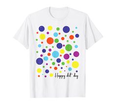 PRICES MAY VARY. Lightweight, Classic fit, Double-needle sleeve and bottom hem Gumball Shirt 100 Days Of School, 100 Days Popcorn Shirt, 100 Days Of School Shirt Kindergarten, Dot Day, Branded T Shirts, Boy Or Girl, Polka Dots, Fashion Branding, T Shirt