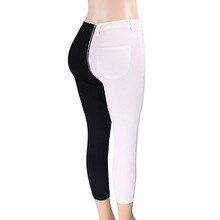 FREE SHIPPING Women Black White Leg Casual High Waist Pants Zipper Fit Trousers JKP1265 High Waist Pants, New Pant, Fitted Trousers, Waist Pants, High Waisted Pants, High Waist, Sweatpants, Trousers, Black White