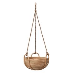 Bloomingville Bloomingville Rattan & Jute Rope Hanging Basket - Little Miss Muffin Children & Home Woven Planter, Rattan Planters, Hanging Rattan, Jute Hanging, Basket Planters, Woven Rattan, Rattan Basket, Jute Rope, Hanging Planter