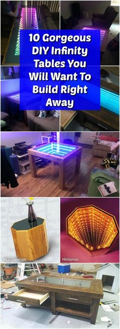 10 Gorgeous DIY Infinity Tables You Will Want To Build Right Away - DIY & Crafts Infinity Table Diy, Infinity Tables, Infinity Table, Woodworking Organization, Woodworking Tools For Sale, Hacks Ikea, Woodworking Desk, Woodworking Cabinets, Woodworking Storage