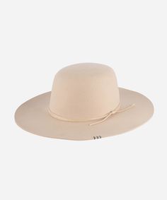 Rue is a sophisticated, classic open crown shape with a structured semi-wide brim. This is the only hat featuring hand-stitched detailing on the brim's edge for a subtle, distinctive touch. Included is a tonal triple-strand waxed leather band that is both adjustable + removable for styling. Classic Unlined Flat Brim Fedora, Classic Wide Brim Top Hat For Spring, Classic Flat Crown Felt Hat For Spring, Elegant Felt Hat With Flat Crown For Spring, Elegant Spring Felt Hat With Flat Crown, Classic Spring Felt Hat With Flat Crown, Spring Classic Felt Hat With Flat Crown, Classic Flat Brim Hats For Spring, Classic Brimmed Unlined Fedora