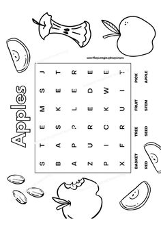 worksheet for the alphabet with pictures and words to print out, including an image of