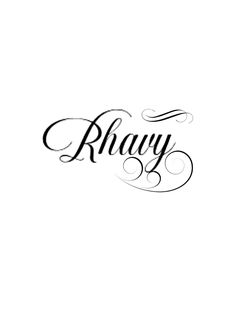 the word ahay written in cursive writing