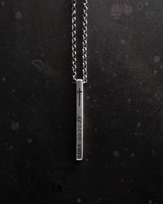 Elevate your style with our meticulously crafted Men's Name Necklace, a custom name pendant that seamlessly blends minimalist elegance with personal significance. This sterling silver pendant on a chain is the perfect accessory for those who value both aesthetics and sentimentality. Personalization at Its Finest This custom necklace offers individual engraving options, allowing you to inscribe a special date or name up to 15 characters on each side. Whether it's an important milestone, a loved o Minimalist White Gold Dog Tag Jewelry, Minimalist Box Chain Jewelry For Father's Day, Everyday Engraved Jewelry For Father's Day, Father's Day Everyday Jewelry With Engraved Text, Father's Day Everyday Engraved Jewelry, Engraved Stainless Steel Necklace With Square Pendant, Engraved Stainless Steel Square Pendant Necklace, Minimalist Dog Tag Necklace For Father's Day, Minimalist Rectangular Pendant Jewelry For Father's Day