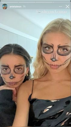 #spooky #makeupinspo #makeup #halloween Skull Makeup Halloween Costume, Last Minute Skeleton Costume, Skeleton Makeup Halloween Costume, Skeleton Simple Makeup, Women’s Skeleton Costume, Halloween Face Makeup Skeleton, Cute Skeleton Halloween Costumes, Skeleton Makeup Tate, Cowgirl Skeleton Costume