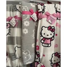 All 3 Hello Kitty Throws Are Included! All Brand New With Tags Smoke And Pet Free Home Super Soft Very Hard To Find Will Ship Same Day Or Next Day!!! Due To Weight Restrictions- These Will Not Be Shipped With The Hangers. Hello Kitty Bedding, Hello Kitty Bed, Hello Kitty Blanket, Purple Beach, Oversized Throw Blanket, Hello Kitty Baby, Kitty Items, Kitty Accessories, Animal Images