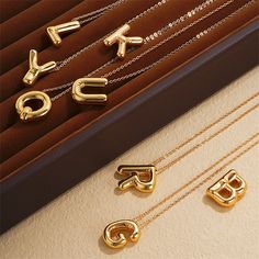 Occasion : Party Shape\pattern : letter Material : Metal Chain Type : Link Chain Style : TRENDY Necklace Type : Pendant Necklaces Gender : Unisex Metals Type : zinc Alloy Item Type : NECKLACES Fine or Fashion : fashion Chunky Gold Color Collares Pendant Chubby Alphabet Balloon Bubble Initial Letter Necklace for Women Men Jewelry Gifts WHAT ABOUT REFUND?   Fast refund,100% Money Back Guarantee. If your product is defective or doesnt work properly, let us know and well send you a replacement one. Initial Letter Necklace, Trendy Necklace, Letter Pendant Necklace, Men Jewelry, Trendy Necklaces, Birthday Jewelry Gift, Letter Pendants, Initial Letter, Letter Necklace