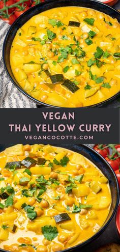 vegan thai yellow curry is an easy and delicious side dish that's ready in less than 30 minutes