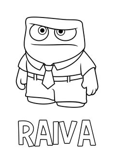 the word ravia is written in black and white with an image of a cartoon character