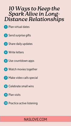 the top 10 ways to keep the spark alive in long distance datings info sheet