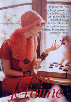 chasing heartbeats: paris je t'aime in vogue Style Année 20, Idda Van Munster, Grace Coddington, Agyness Deyn, Sasha Pivovarova, Gemma Ward, Mode Editorials, Philip Treacy, David Sims