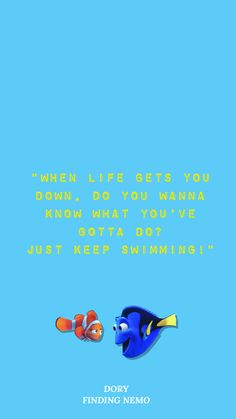 an image of finding nemo and dory from the movie finding nemo, which is