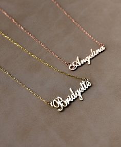 You can customize this necklace with a name/word of your choice. All our necklaces are suitable for all kinds of clothing and add a great sparkle to your wardrobe.  #personalizednecklace #weddingift #14kgoldnecklace #personalizedchoker #customnecklace #personalizedjewelry #personalizedgift #namenecklace #initialnecklace #lovegifts #personalizedpendant #birthdaygiftromantic #romanticgifts #giftsforbestfriend Customizable Nameplate Necklace For Personalized Gift, Customized Nameplate Necklace For Personalized Gift, Gold Necklaces With Letter Print For Anniversary, Personalized Gold Necklace With Letter Print, Customizable Rose Gold Necklace For Personalized Gift, Personalized Gold Letter Print Necklace, Customizable Nameplate Charm Necklaces For Personalized Gift, Customized Nameplate Necklaces For Birthday Gift, Customized Letter Necklaces