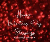 happy valentine's day greetings with red boket background and white lettering