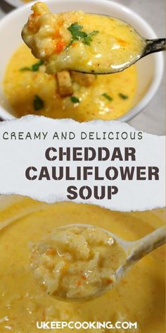 creamy and delicious cheddar cauliflower soup is the best way to use it