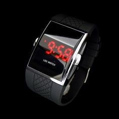 Are you spending a lot of time online in search of a trendy watch? Your search has finally come to an end. Made from durable tungsten steel and an acrylic dial window, we bring to you an LED digital watch for men. This casual, cool sports watch for men comes in black color and has a 20 cm rubber band. Completing the sports look is a bracelet clasp, that adds a bit of whimsy to your look.Specifications Item Type: Digital WristwatchesCase Material: Tungsten SteelDial Window Material Type: AcrylicW Digital Wrist Watch, Mens Digital Watches, Trendy Watches, Led Watch, Mens Luxury Fashion, Casual Watches, Sports Watch, Mens Luxury, Watch Gifts