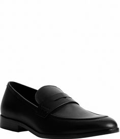 From COACH&#x2C; the Men's Declan Penny Loafers feature:Leather upperSlip onleather footbedSynthetic leather liningLeather outsoleImported. Classic Coach Loafers With Leather Sole, Classic Coach Loafers For Work, Classic Coach Leather Loafers, Coach Round Toe Business Loafers, Coach Business Loafers With Round Toe, Classic Coach Slip-on Loafers, Coach Classic Slip-on Loafers, Classic Coach Loafers For Formal Occasions, Coach Elegant Formal Loafers