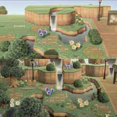 Acnh Pashmina Yard Ideas, Acne Terraforming Ideas, Acnh Before And After, Animal Crossing River, Terraforming Animal Crossing, Terraforming Ideas Animal Crossing, Ac Ideas, Pink Island