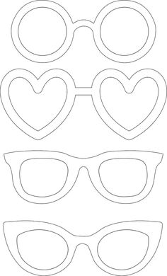 four glasses with hearts cut out on them