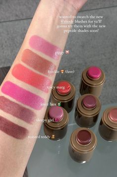 Rhode Swatches, Rhode Blush, Blush Swatches, Makeup Wishlist, Makeup List, Makeup Accesories, Ethereal Makeup, Lip Swatches, Makeup Swatches