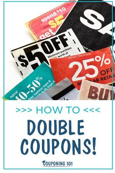 coupons with the text how to double coupons