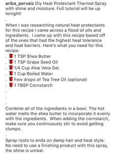 Diy Heat Protectant For Hair Homemade, Homemade Heat Protectant For Hair, Diy Heat Protectant For Hair, Diy Hair Heat Protectant, Diy Heat Protectant, Healthy Relaxed Hair, Heat Damaged Hair, Heat Protectant Hair, Natural Hair Diy