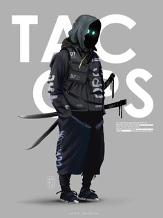 a man in a hoodie holding two swords