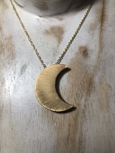 "I have made a crescent Moon pendant, inspired by songstress Stevie Nicks! The entire piece is sterling silver and I 24K gold-plate overlay the entire piece for a less expensive alternative to solid gold, however, if you want the necklace to be solid 14K gold, I can do that, too. I've been a fan of Stevie Nicks since I was 6 years old and I began making my version of some of her famous moon necklaces about 20 years ago and have been ever since! This pendant is 1.25 inch in diameter, in solid 20 Crescent Moonstone Necklace With Moon Phase Detail, Vintage Moon Shaped Metal Necklace, Stevie Nicks Crescent Moon Necklace, Gold Moon-shaped Tarnish-resistant Necklace, Mystical Nickel-free Moon Necklace, Stevie Nicks Style, Vintage Moon, Crescent Moon Pendant, Stevie Nicks