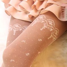 Bowknot lace tights Fitted Cotton Hosiery For Spring, Spring Cotton Stretch Hosiery, Cute Fitted Winter Hosiery, Cute Pink Fitted Tights, Cute Fitted Pink Tights, Cute Stretch Winter Stockings, Cute Stretch Stockings For Winter, White Winter Hosiery, White Tight Winter Hosiery