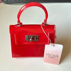 Super Cute Jelly Handbag. Nwt Comes With Chain Strap. Chic Red Satchel For Party, Chic Red Satchel As A Gift, Red Top Handle Bag As Fashion Accessory, Red Trendy Shoulder Bag, Trendy Red Shoulder Bag, Trendy Red Bags, Red Satchel With Detachable Strap For Party, Trendy Red Satchel With Hasp Closure, Red Party Satchel With Detachable Strap