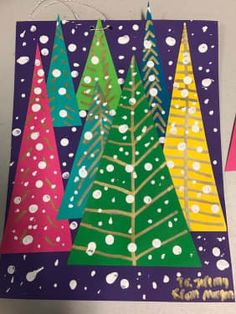 an art project for kids to make christmas trees