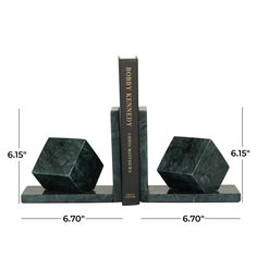 the bookends are made out of marble