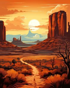 Southwest Art Paintings, Western Artwork, Indian Art Gallery, Western Landscape, Southwestern Art, Hippie Painting, Digital Art Beginner, Desert Art, Desert Painting