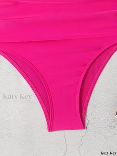 Katykey - Womens Pink Color Block Ruched One Piece Swimsuit: Cut Out Tummy Control Cross Back Bathing Suit for Beach and Pool - Premium Swimwear and Clothing Pink Ruched Tankini For Pool, Pink Ruched Tankini For Beachwear, Solid One-piece Bottoms For Summer, Pink Ruched Tankini For Poolside, Pink Ruched Tankini For Beach, Pink Ruched Tankini For The Beach, High Waist Pink Tankini For Beach, Pink Ruched Beach Bottoms, Pink Ruched Bottoms For Beach