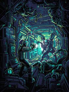 Dan Mumford, Horror Artwork, Space Games, Dead Space, Cosmic Horror, Gaming Wallpapers, Monster Design, Video Game Art, Dark Souls