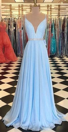 Light Blue Long Prom Dress , Prom Dresses, Graduation Party Dresses, Formal Wear, Pageant Dress PDS0408 Light Blue Prom, Graduation Party Dresses, Dress Graduation, Party Gown