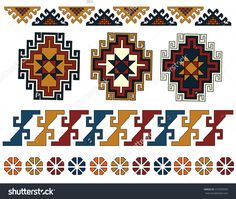 an assortment of native american designs on white background stock photo, images and royalty photos