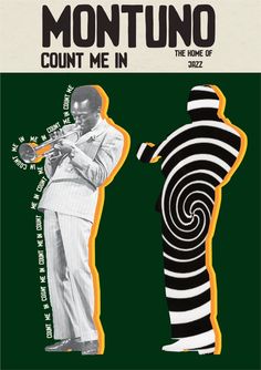 an advertisement for the album count me in, featuring a man with a trumpet and another man