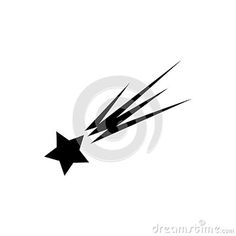 an abstract black and white image of two stars with long, pointed tails flying through the air