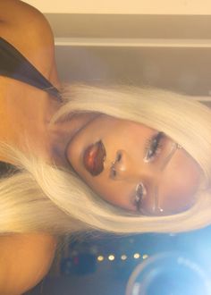 Alt Makeup Black Women, Grunge Makeup On Black Women, Black And Blonde Alt Hair, Kawaii Makeup Black Women, Black Alt Girl Make Up, Blonde Hair Makeup, Show Makeup, Alternative Makeup, Makeup For Black Skin