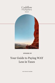 the cover of your guide to paying way less in taxes, with mountains in the background