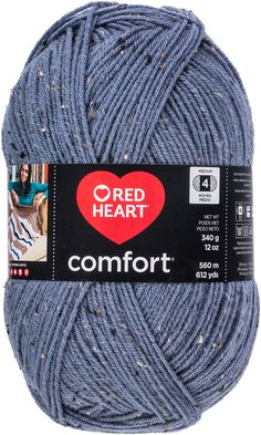 red heart comfort yarn in blue