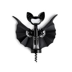 a black bat clock on a white wall