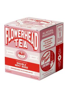 a box of flowerhead tea on a white background