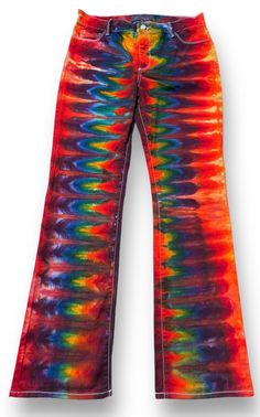 Elevate your summer wardrobe with our Size 8 Women's Rainbow Tie-Dyed Jeans! Each pair is meticulously handmade with a vibrant tie-dye pattern, ensuring a unique and eye-catching look. These jeans feature a comfortable fit and a boho-chic style, perfect for adding a splash of color to your outfit. Made from high-quality denim, they offer both durability and style. Features: *Size: Women's size 8 *Design: Hand-dyed rainbow tie-dye pattern *Material: Premium denim *Style: Bohemian, trendy, casual *Care Instructions: Machine wash cold, tumble dry low These jeans are great for making a bold fashion statement or adding a pop of color to your everyday look. Ideal for festivals, casual outings, or just expressing your unique style. Grab your pair today and stand out with every step you take! Trendy Summer Fashion, Colorful Jeans, Dyed Jeans, Jeans Trendy, Tie Dye Jeans, Boho Denim, Fashion Festival, Rainbow Tie, Size 8 Women